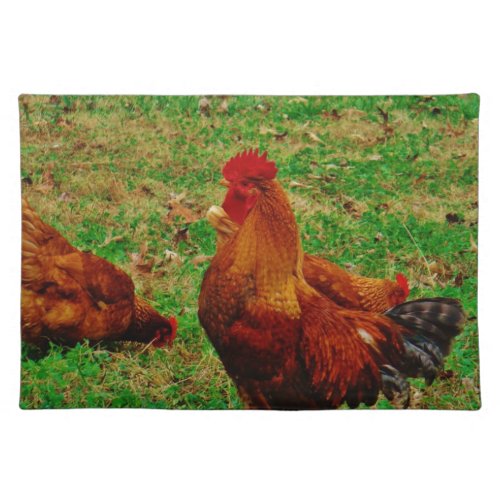 Rooster  and his chick placemat