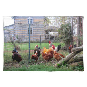 Rooster and His Girls Placemat
