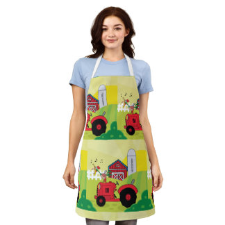 Rooster And Tractor Apron