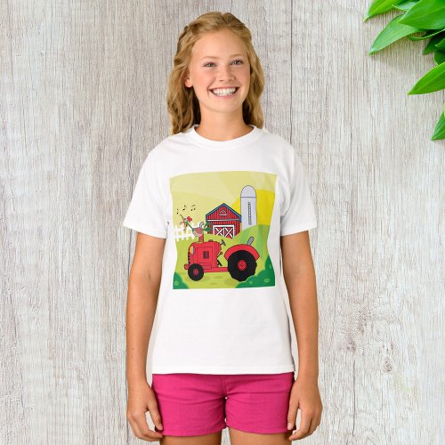 Rooster And Tractor T_Shirt