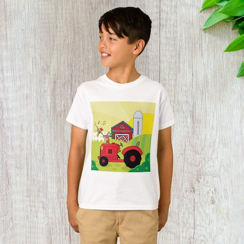 Rooster And Tractor T_Shirt