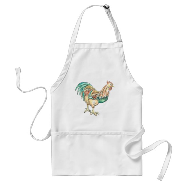 Rooster Art Adult Apron (Front)