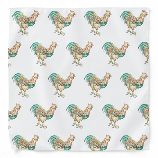 Rooster Art Bandana (Front)