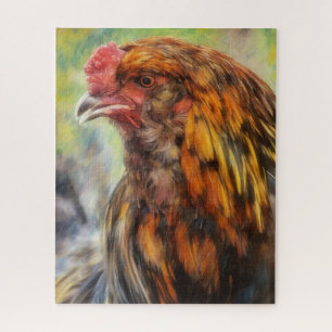 Rooster Art Farm Art Style Puzzle