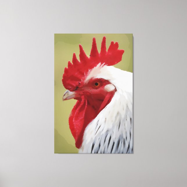 ROOSTER ART PRINT STRETCHED CANVAS (Front)