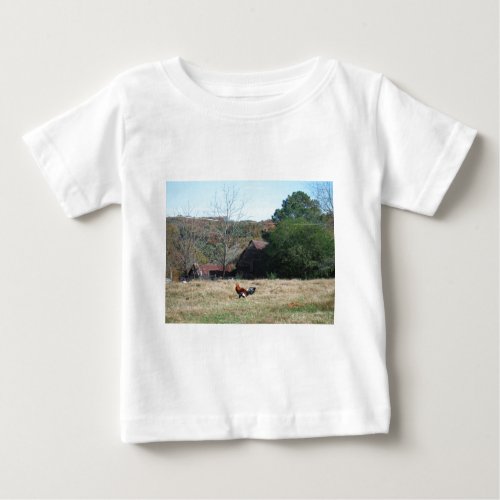 Rooster at the Farm Photo by Sandy Closs Baby T_Shirt