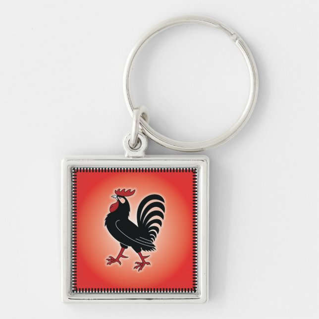 Rooster Attitude Keychain (Front)