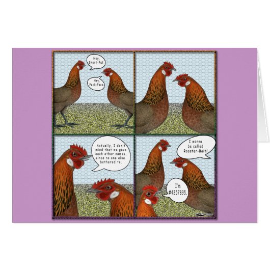 Rooster Bait Cards (Front Horizontal)