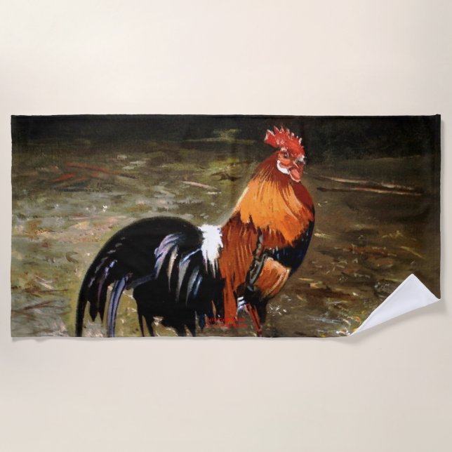 Rooster Beach Towel (Front)