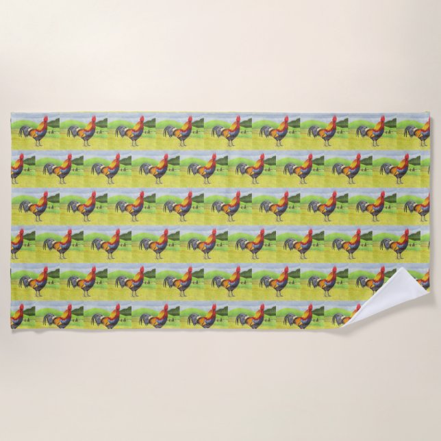 Rooster Beach Towel (Front)