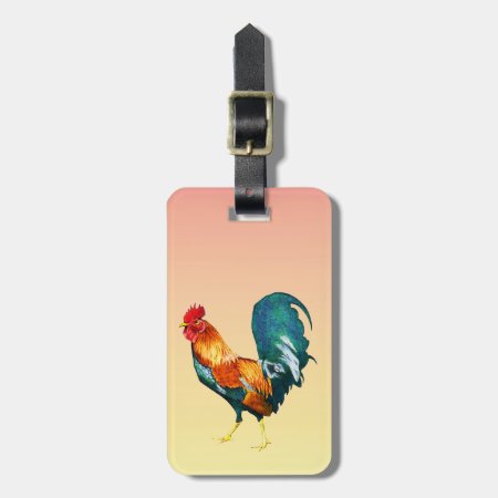 Rooster Bird Animal Luggage Tag