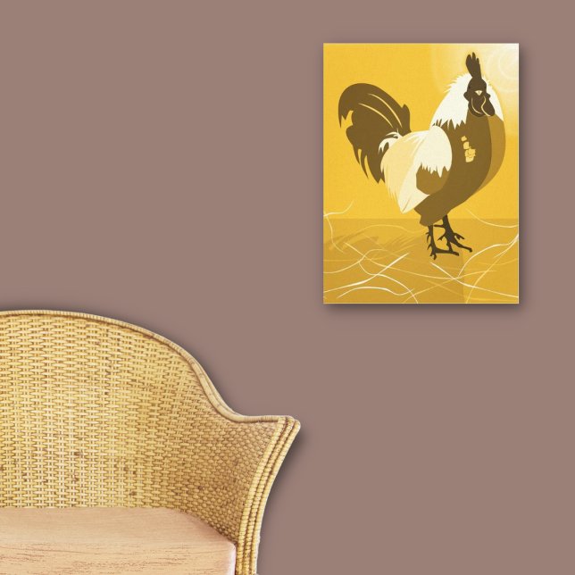 Rooster Bird Country Animal Yellow Family Home Canvas Print (Rooster Bird Country Animal Yellow Family Home Canvas Print)