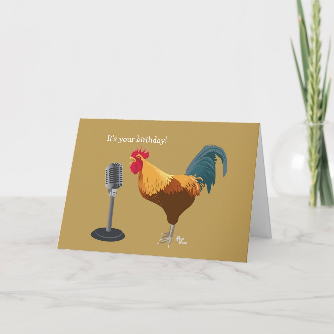 Rooster Birthday Card | Zazzle