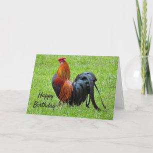 Rooster Birthday Card