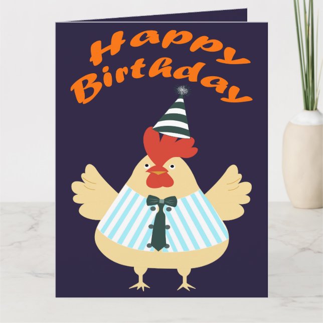 Rooster Birthday  Card (Front)