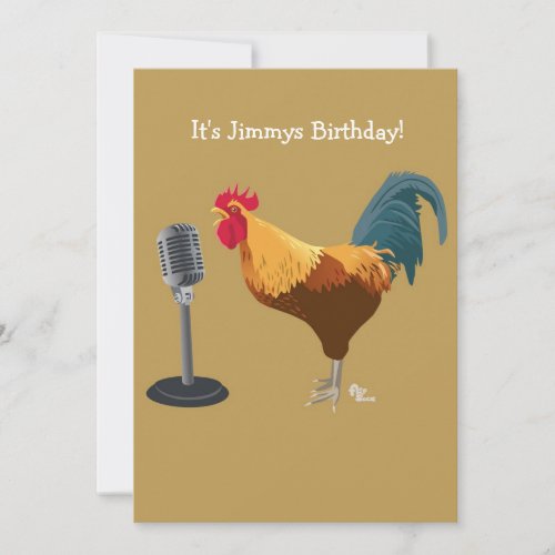 Rooster Birthday Invitation