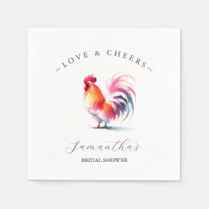 Rooster Bridal Shower Theme Napkins