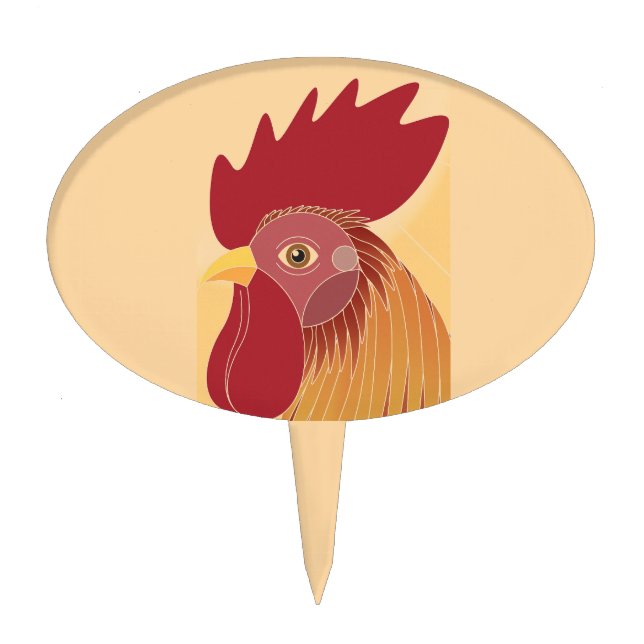 Rooster Cake Topper (Front)