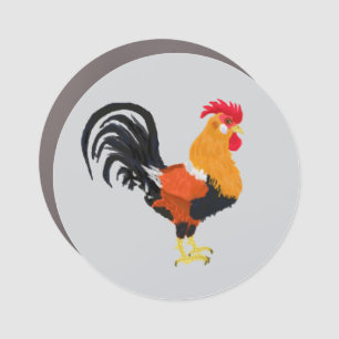Rooster Car Magnet