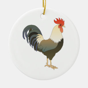 Rooster Ceramic Ornament