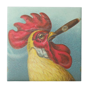 Rooster Ceramic Tile