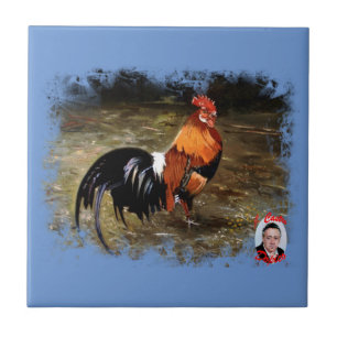 Rooster Ceramic Tile