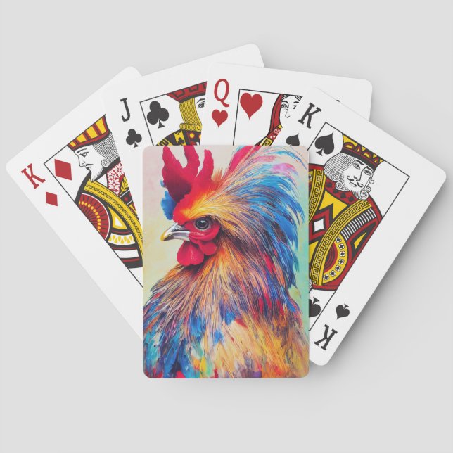 Rooster Chicken Animal Discovery Adventure Nature  Poker Cards (Back)