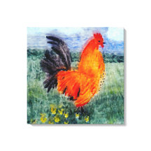 Rooster Chicken Art Country