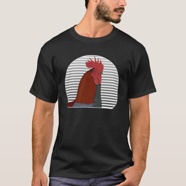 Rooster Chicken Bird Bird Birdwatcher Animal Biolo T-Shirt (Front)