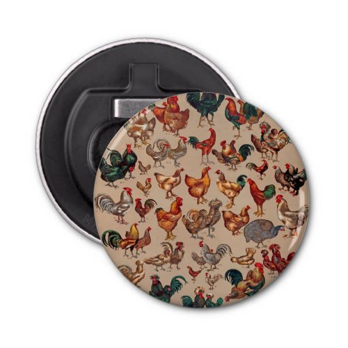 Rooster Chicken Farm Animal Poultry Country Bottle Opener