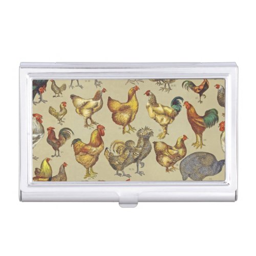 Rooster Chicken Farm Animal Poultry Country Business Card Case
