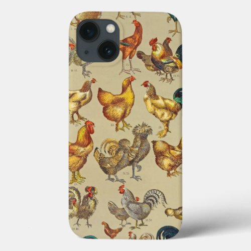Rooster Chicken Farm Animal Poultry Country iPhone 13 Case