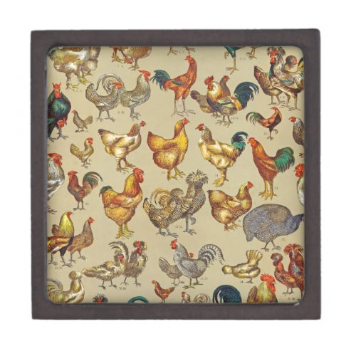 Rooster Chicken Farm Animal Poultry Country Gift Box