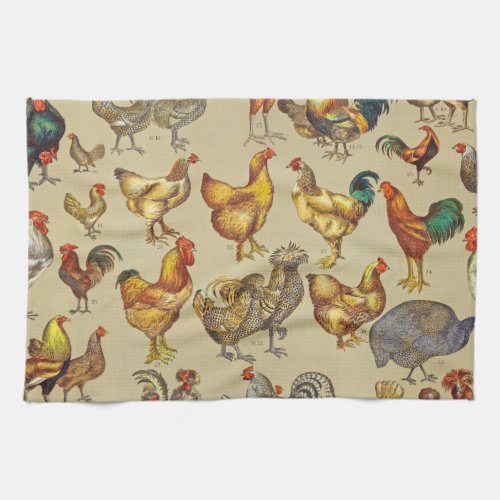 Rooster Chicken Farm Animal Poultry Country Kitchen Towel