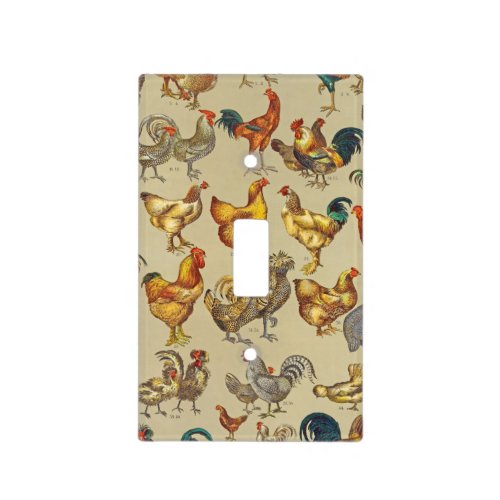 Rooster Chicken Farm Animal Poultry Country Light Switch Cover