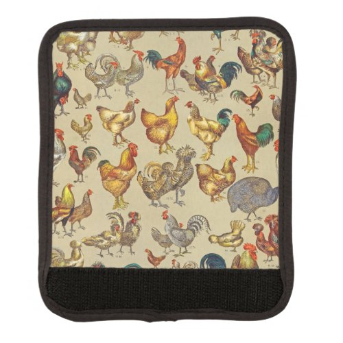 Rooster Chicken Farm Animal Poultry Country Luggage Handle Wrap