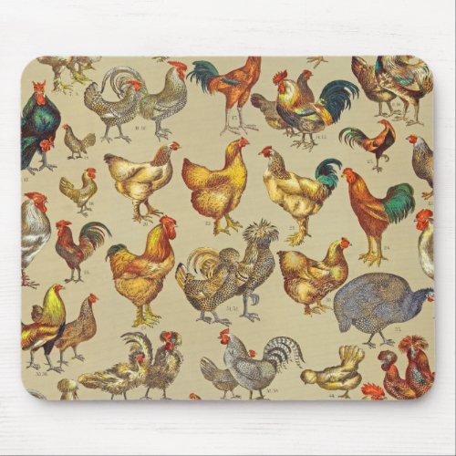 Rooster Chicken Farm Animal Poultry Country Mouse Pad