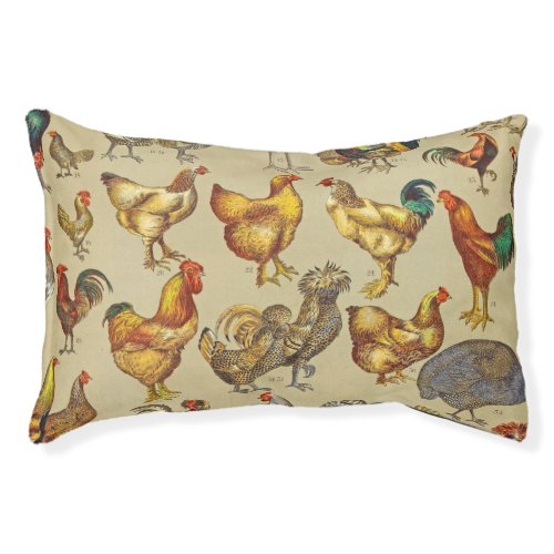 Rooster Chicken Farm Animal Poultry Country Pet Bed