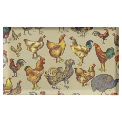 Rooster Chicken Farm Animal Poultry Country Place Card Holder
