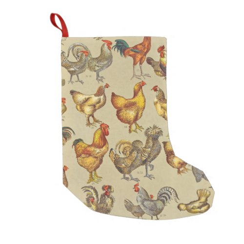 Rooster Chicken Farm Animal Poultry Country Small Christmas Stocking
