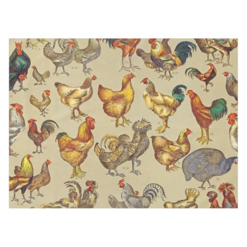 Rooster Chicken Farm Animal Poultry Country Tablecloth