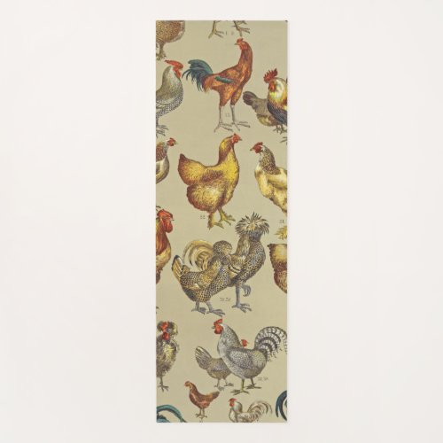 Rooster Chicken Farm Animal Poultry Country Yoga Mat