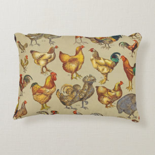 Rooster Chicken Farm Country Animal Accent Pillow