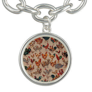 Rooster Chicken Farm Country Animal Bracelet