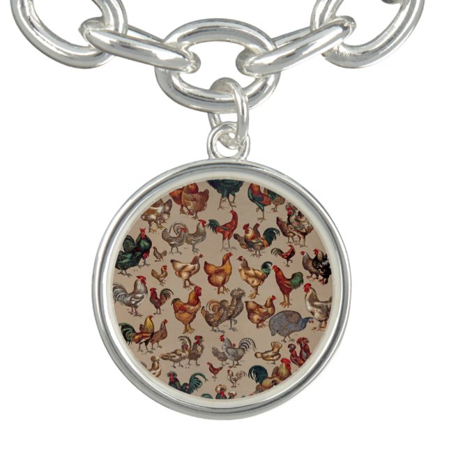 Rooster Chicken Farm Country Animal Bracelet (Design)