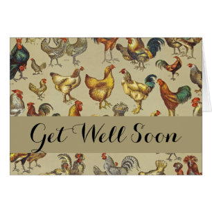 Rooster Chicken Farm Country Animal Cards