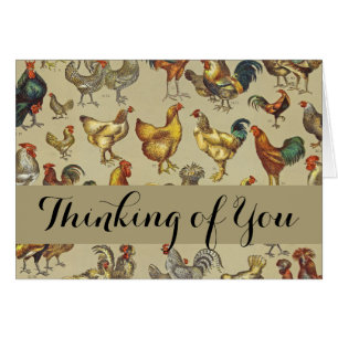 Rooster Chicken Farm Country Animal Cards