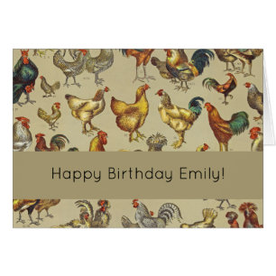 Rooster Chicken Farm Country Animal Cards