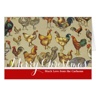 Rooster Chicken Farm Country Animal Cards