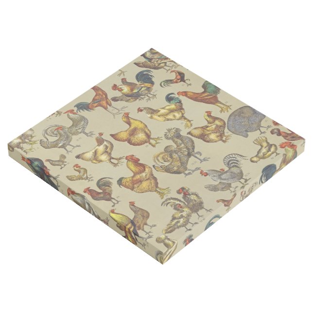 Rooster Chicken Farm Country Animal Gallery Wrap (3/4)